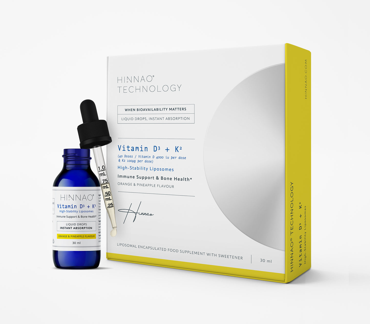 HINNAO Vitamin D3 & K2 Immune Support & Bone Health